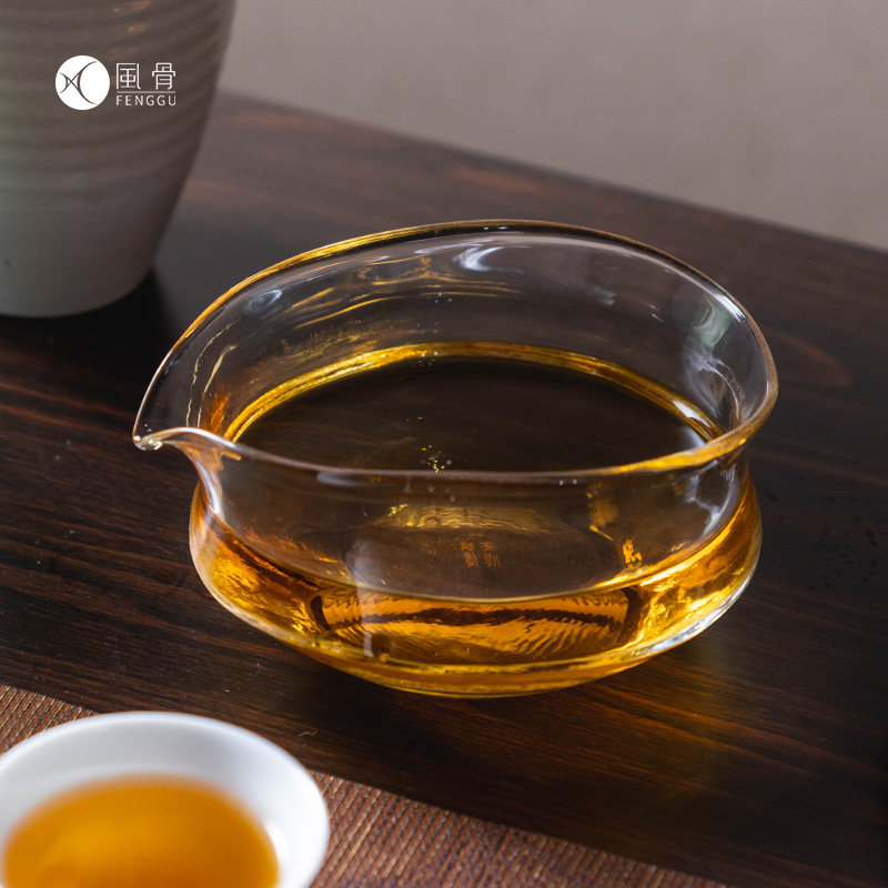 高硼硅水晶玻璃新中式公道杯图片