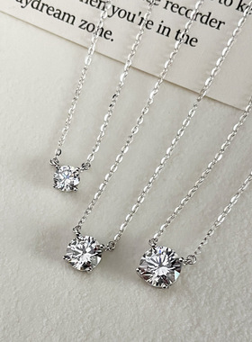 S925纯银赵露思同款鼻屎钻项链