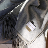 AiurtRuutti意式 老钱鼎奢 限定纯羊绒小羊皮斗篷秋冬外搭披肩围巾