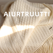 AiurtRuutti意式 鼎奢殿堂 纯山羊绒围巾贵妇秋绞花针织外搭大披肩