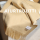 窄版 AiurtRuutti意式 塔尖纯羊绒老钱风 幅男女双面水波纹围巾披肩