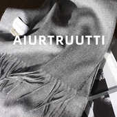 AiurtRuutti意式 水波纹男女情侣披肩 纯山羊绒围巾 经典 奢美窄版