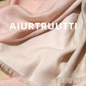 AiurtRuutti意式 大师点彩纯羊绒围巾 秋冬戒指绒渐变外搭保暖披肩