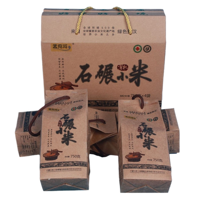 孟克河石碾子有机黄小米礼盒