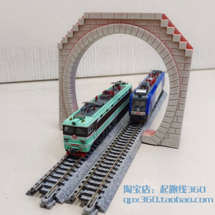 N比例隧道口场景模型火车站月台模型tomix轨道通用高架桥墩