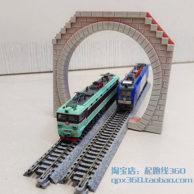 N比例隧道口场景模型火车站月台模型tomix轨道通用高架桥墩