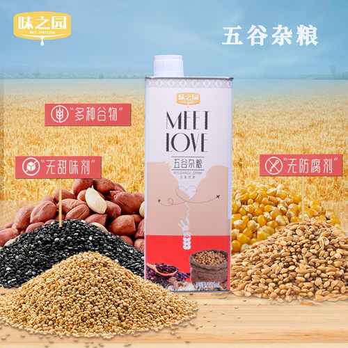 味之园椰汁橙汁苹果汁五谷杂粮