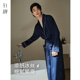 高级感睡衣加大码 冰丝绸长袖 浴袍仿真丝家居服 睡袍春秋款 轩靓男士