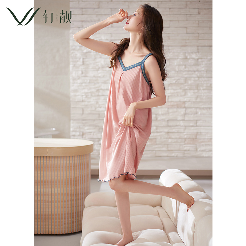 女士纯棉拉架家居服睡裙