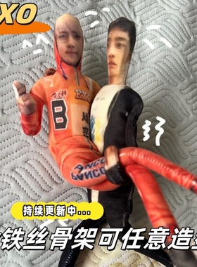 EXO吴世勋都暻秀老鼠干抽象玩偶内置铁丝可摆造型exo周边来图定制