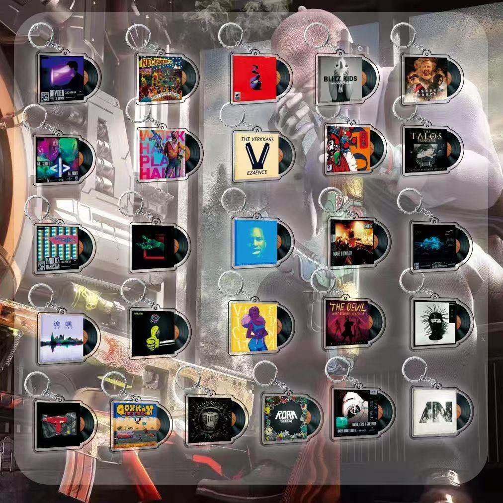 csgo游戏音乐盒恶魔舞厅唱片钥匙扣亚克力挂件送朋友游戏搭子同学