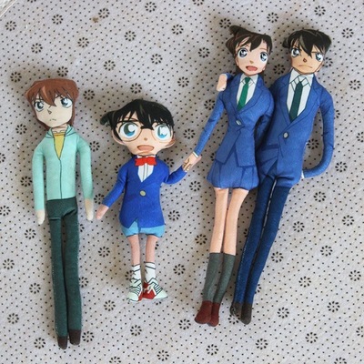 侦探柯南玩偶抽象工藤新一手脚铁丝活动骨架无白边玩偶公仔老鼠干