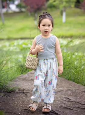 17th second防蚊裤灯笼裤男女童亲子夏季宝宝竹纤维儿童裤居家A类