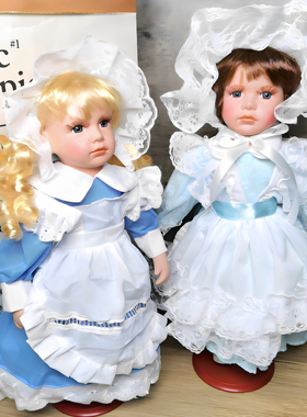 初恋脸女仆出口陶瓷娃娃卧室客厅个性创意装饰摆件生日节日礼品