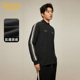 印花打底衫 T恤男春新款 卡宾宽松圆领长袖 上衣 华夫格肌理