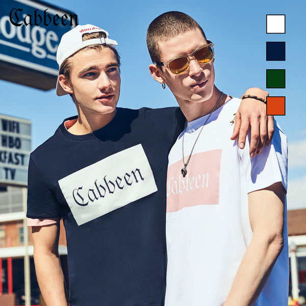 Cabbeen 卡宾 18年春季新款 纯棉男式Logo短袖T恤 天猫优惠券折后￥129包邮（￥159-30）多色可选