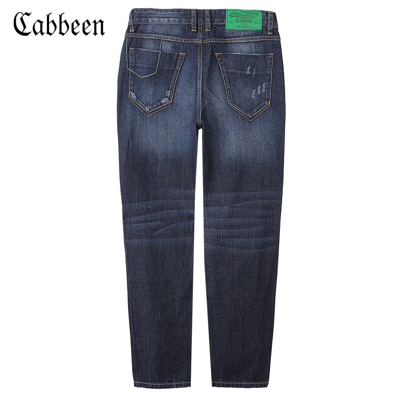 Jeans pour jeunesse pieds Slim CABBEEN en coton pour hiver - Ref 1483779 Image 2