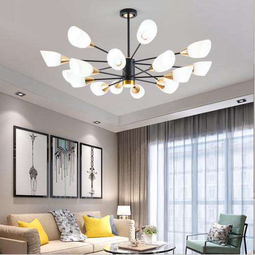 北欧简约铁艺客厅卧室餐厅公寓吊灯服装店轻奢满天星现代创意灯具 - 封面