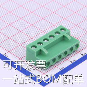 HT508K-5.08-6P 插拔式接线端子 插头 1x6P 5.08mm 排数:1 每排P