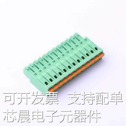 JL15EDGKN-35012G01 插拔式接线端子 3.5mm 1x12P 排数:1 每排P数