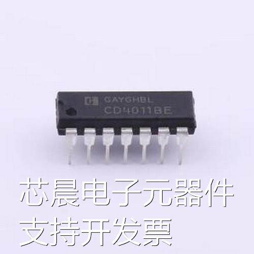 CD4011BE 逻辑门 CMOS 四路 2 输入与非门 DIP-14原装现货