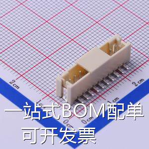 HX20007-10AB 线对板/线对线连接器 系列:PH 2mm 1x10P 立贴 母座