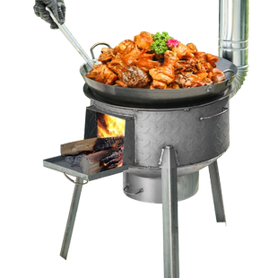 新款柴火灶烧木柴家用农村柴火炉户外炉具大锅台野餐炉子地锅灶台