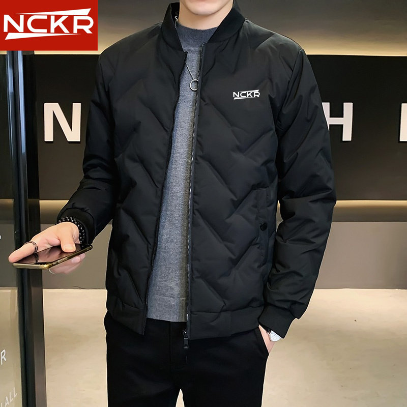 奥特莱斯羽绒服男冬季新款灰鸭绒棒球领短款加厚保暖防寒冬装外套
