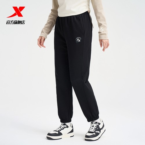 特步针织长裤女2025新款秋季女裤子潮流休闲运动裤976328630529