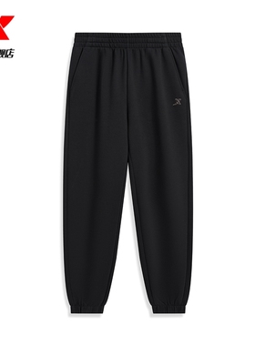 特步运动裤女2025秋季新款宽松休闲束脚卫裤针织长裤976128630291