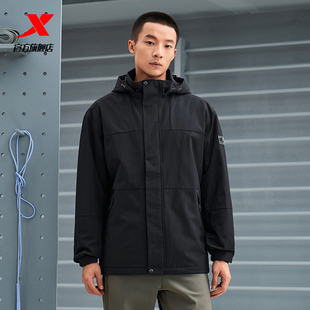 特步火烬薪传梭织加厚外套男士2025春秋新款保暖夹克976429160149