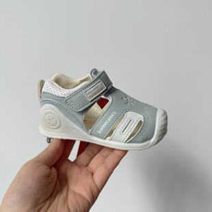 基诺浦关键鞋春夏凉鞋透气魔术贴男女宝宝学步稳步改善机能鞋