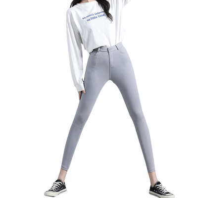 145矮小个子裤子冬小个子打底裤150cm外穿加绒高腰小脚铅笔小黑裤