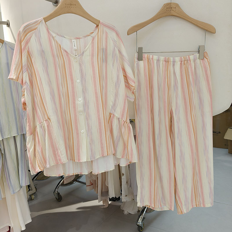 正品卡路曼睡衣女夏季薄款短袖