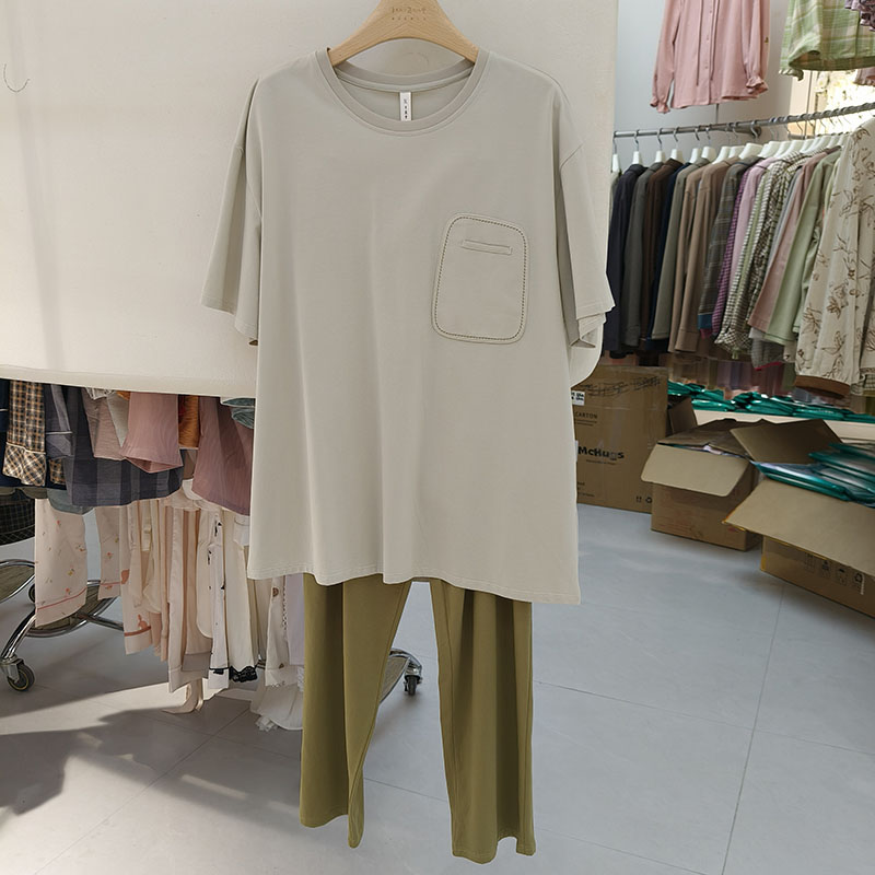 正品卡路曼睡衣男士2025夏季薄款短袖长裤家居服套装外穿针织纯棉