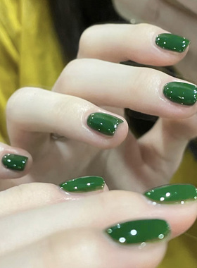 网红显白绿色指甲油胶 2025年新款流行复古绿BV绿轻奢高级美甲胶