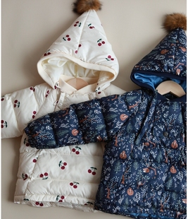 Passy'sChoice男女儿童装宝宝白鸭北欧精灵帽加厚棉衣外套羽绒服