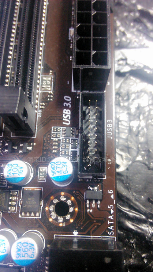 主板USB3.0断针弯针断线修复复更换新针