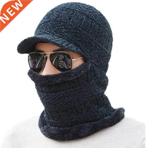 WolFAce Knitted Hat Scarf Winter Beanies Cap Male Winter