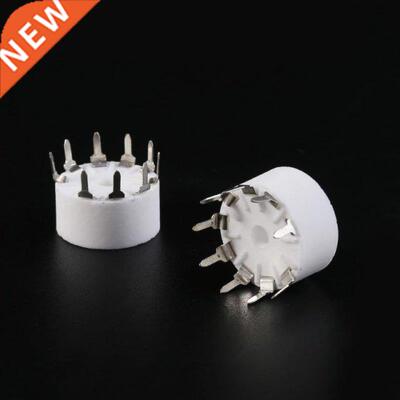 10 Pcs 9-pin Outlet Electronic Tube Ceramic Sockets Silver P