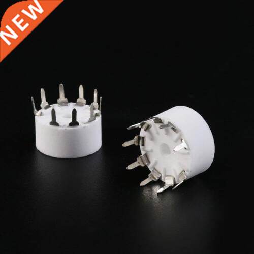 10 Pcs 9-pin Outlet Electronic Tube Ceramic Sockets Silver P