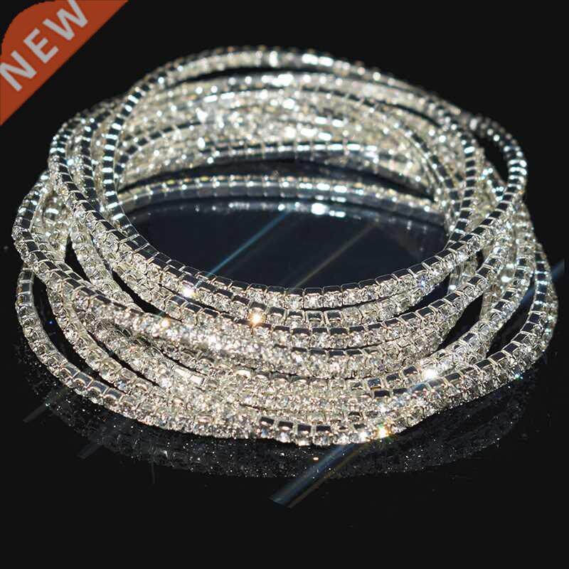 10 Pieces of Ladies Transparent Shiny Crystal racelet 27 Co
