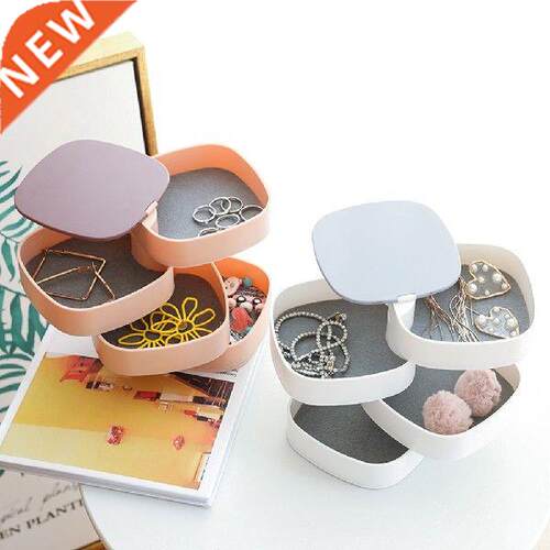 Jewelry Box Rotatable Household Jewelry Box Storage Rack