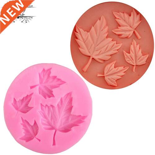 DIY Maple shaped silica gel mold Chrimas fudge cake decora
