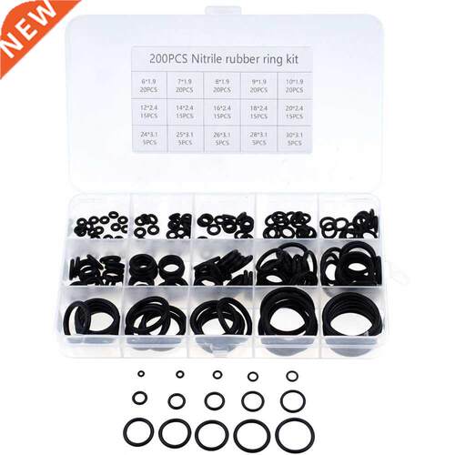 200PCS/Box O Ring Set Rubber O-Rings Washer Gasket Sealing O