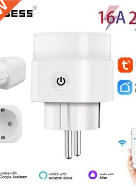 EU Smart Plug Wireless Remote Control Timer Socket 16A 220V