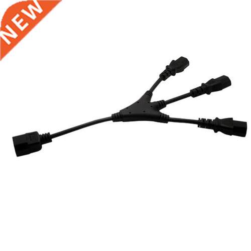 IEC C14 to 3 x C13 Y Splitter Cord, 10A, 250V , IEC male to