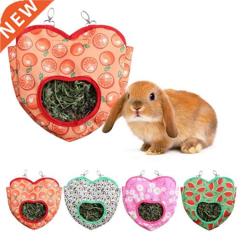 Bunny Hay Feeder Bag Hay Feeding Pouch Small Animal Hay
