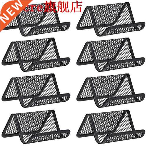 8 Pack Black Metal Mesh Business Card Holder Desk Business C