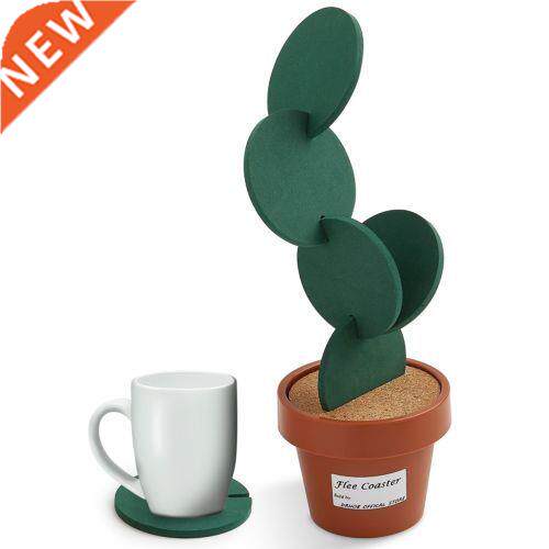 Novelty 6-Piece-Coaster-Flower-Cactus-Shaped Drinks